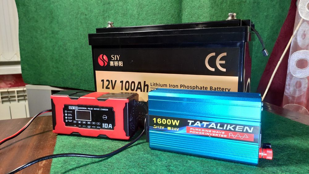 Акумулятор SJY, АКБ LiFePo4 12v 100Аh з дисплеєм, оригінал. Гарантія,