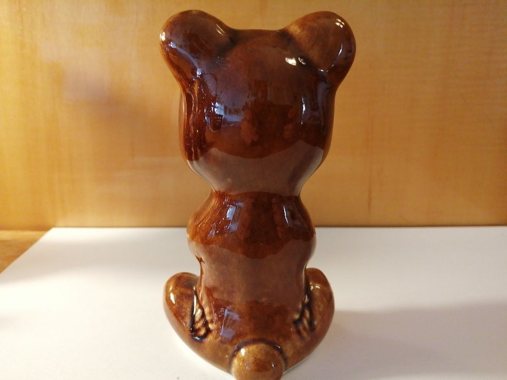 Miś niedźwiadek figurka porcelit ceramika PRL
