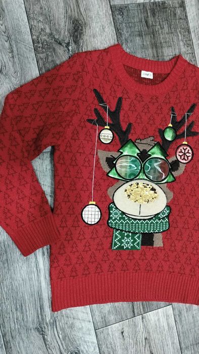 Дитячий новорічний светр F&F з оленем хлопцю дівчині