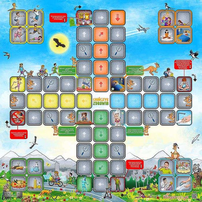 GRA XXL dla DZIECI ZDROWIA edukacyjna gra wielkoformatowa 4 x 4 metra