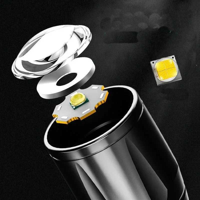 Latarka LED UV do Bursztynów Tester klimatyzacji + COB USB aku LT29