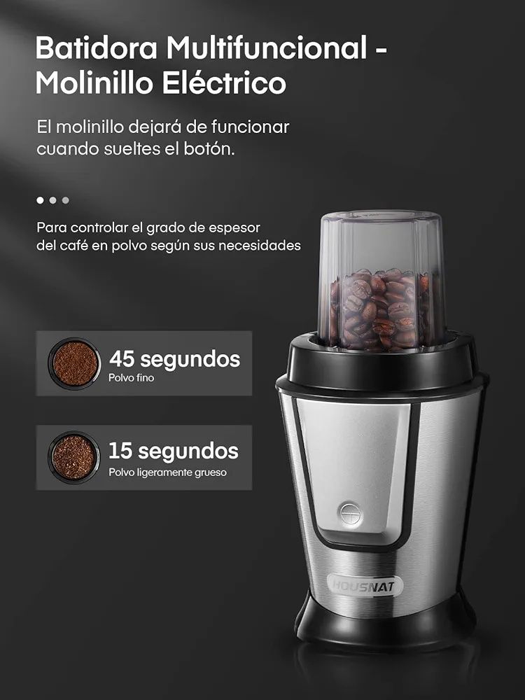 HOUSNAT Pojedynczy blender 3 w 1, wielofunkcyjny