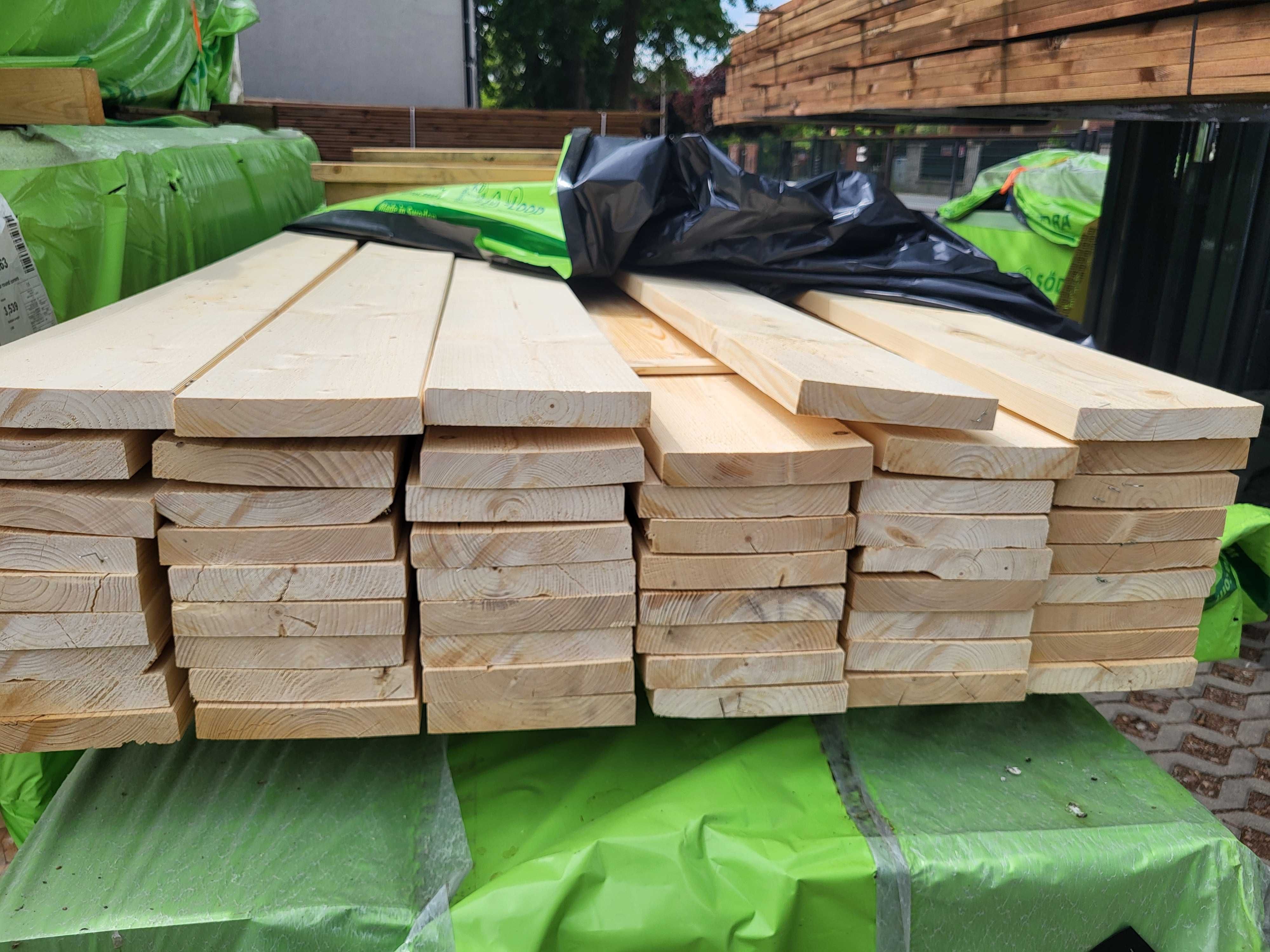 Deska kantówka 28x195 świerk sucha strugana Södra - TANIO JAKOŚĆ
