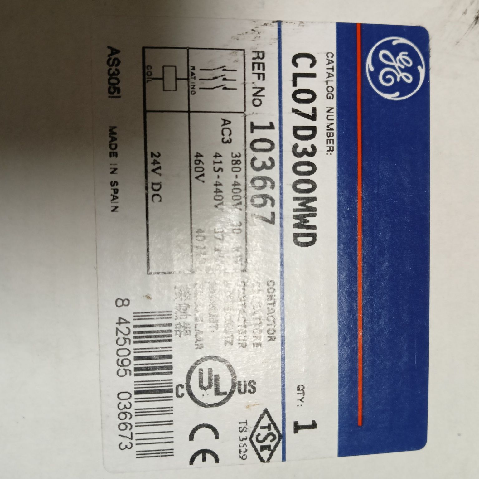 Stycznik CL07D300MWD 63A 30KV