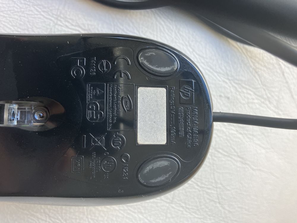 Rato óptico USB da marca HP