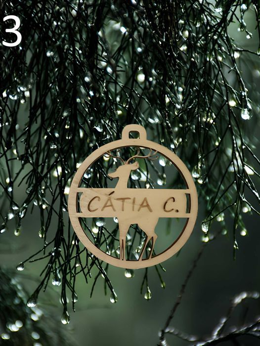 Bolas de Natal com nome personalizável, entrega na hora