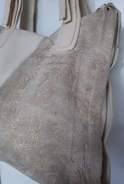 Кожаная женская сумка DIAMOND с замшевой вставкой.