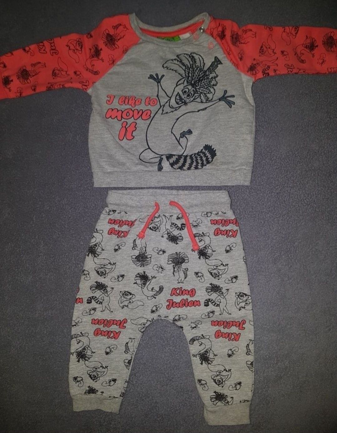 Zestaw r 74 komplet spodnie bluza dres król Julian Harry Potter