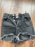 Szorty spodenki krotkie Zara czarne jeansowe XS 34