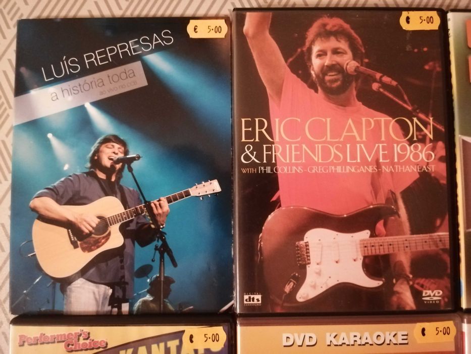 Dvd´s Musicais Luís Represas e Eric Clapton.