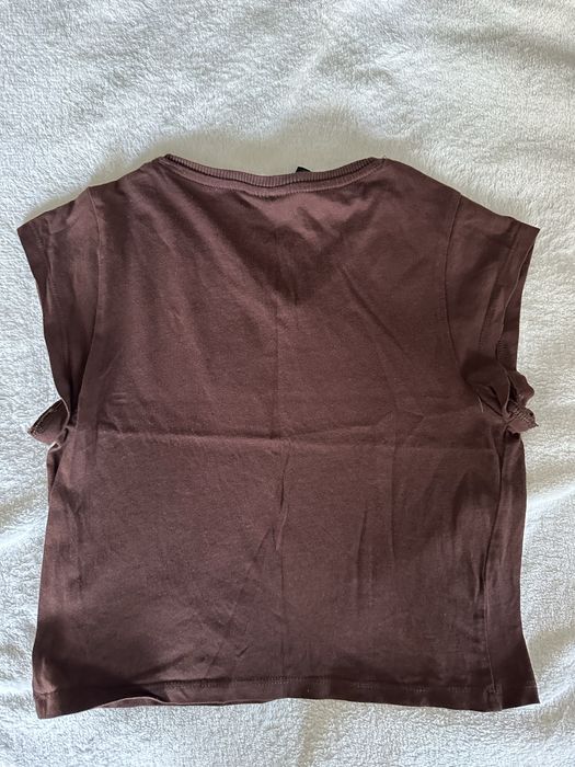 brązowy top z krótkim rękawem HM vintagestyle 2003