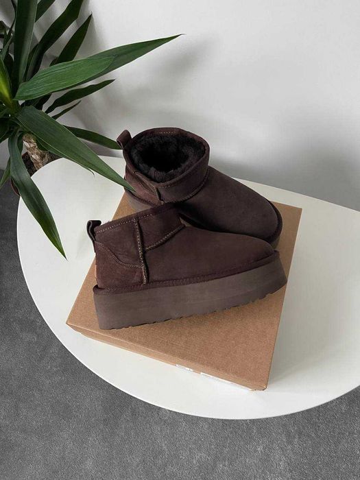Женские сапоги UGG Classic Ultra Mini Platform Chocolate 36-41 Хит!