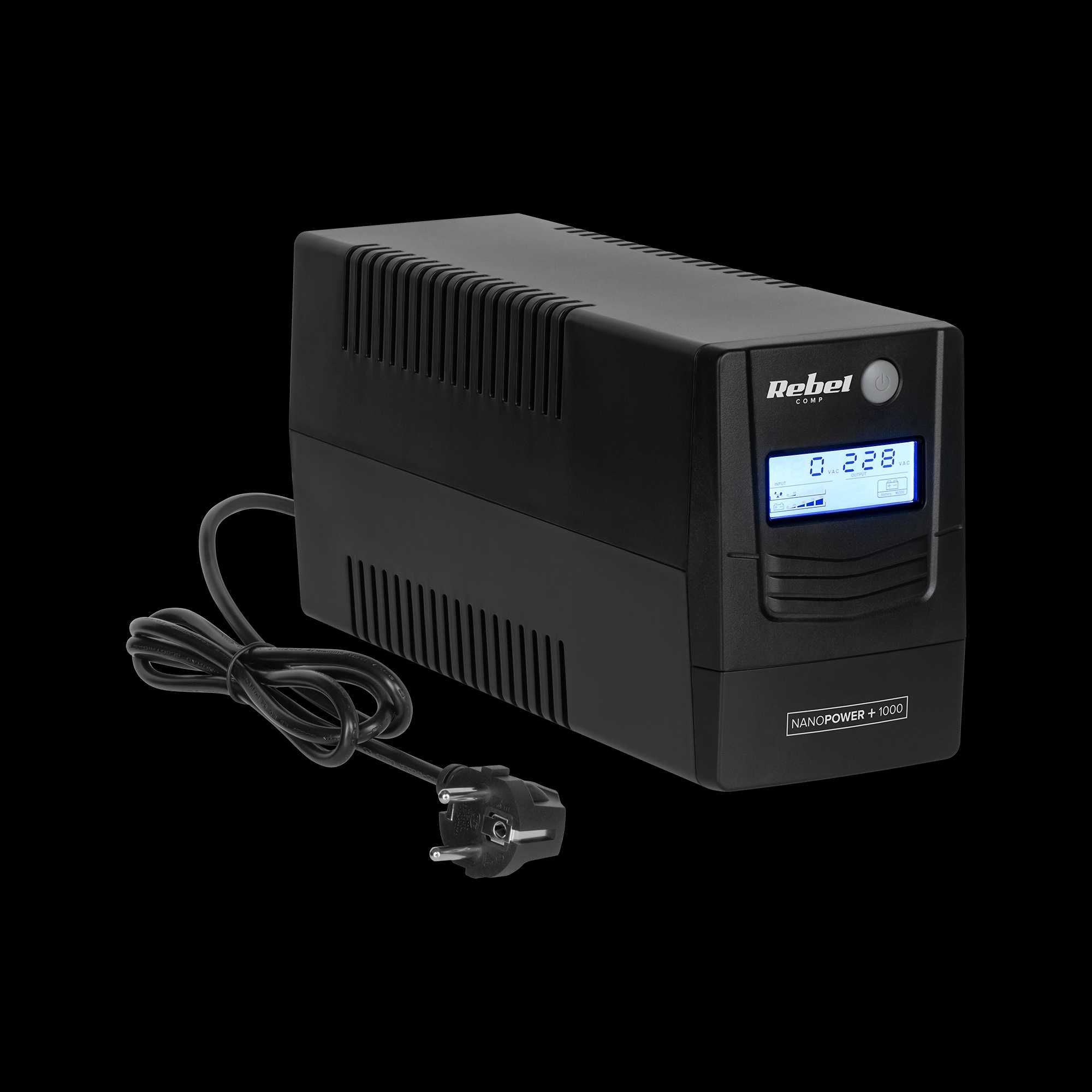 Nowy Zasilacz awaryjny UPS Nanopower Plus 1000VA 600W LCD