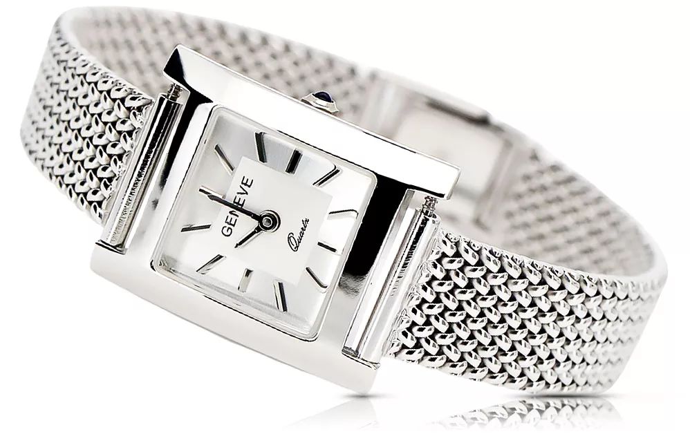 Zegarek damski z białego złota 14k 585 Geneve lw036wds&lbw003w Poznań