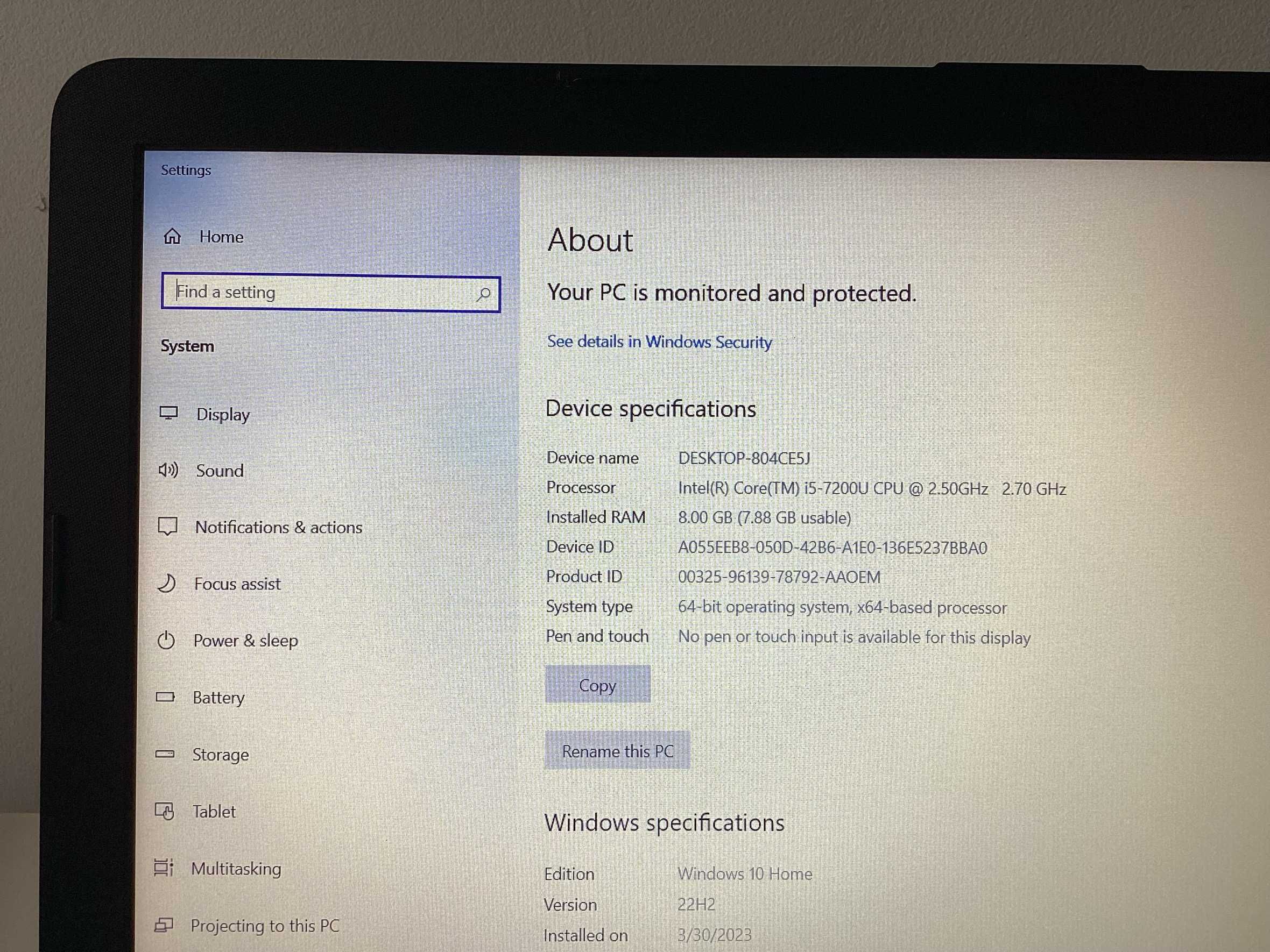 Hp 250 G6 15.6" Windows 10