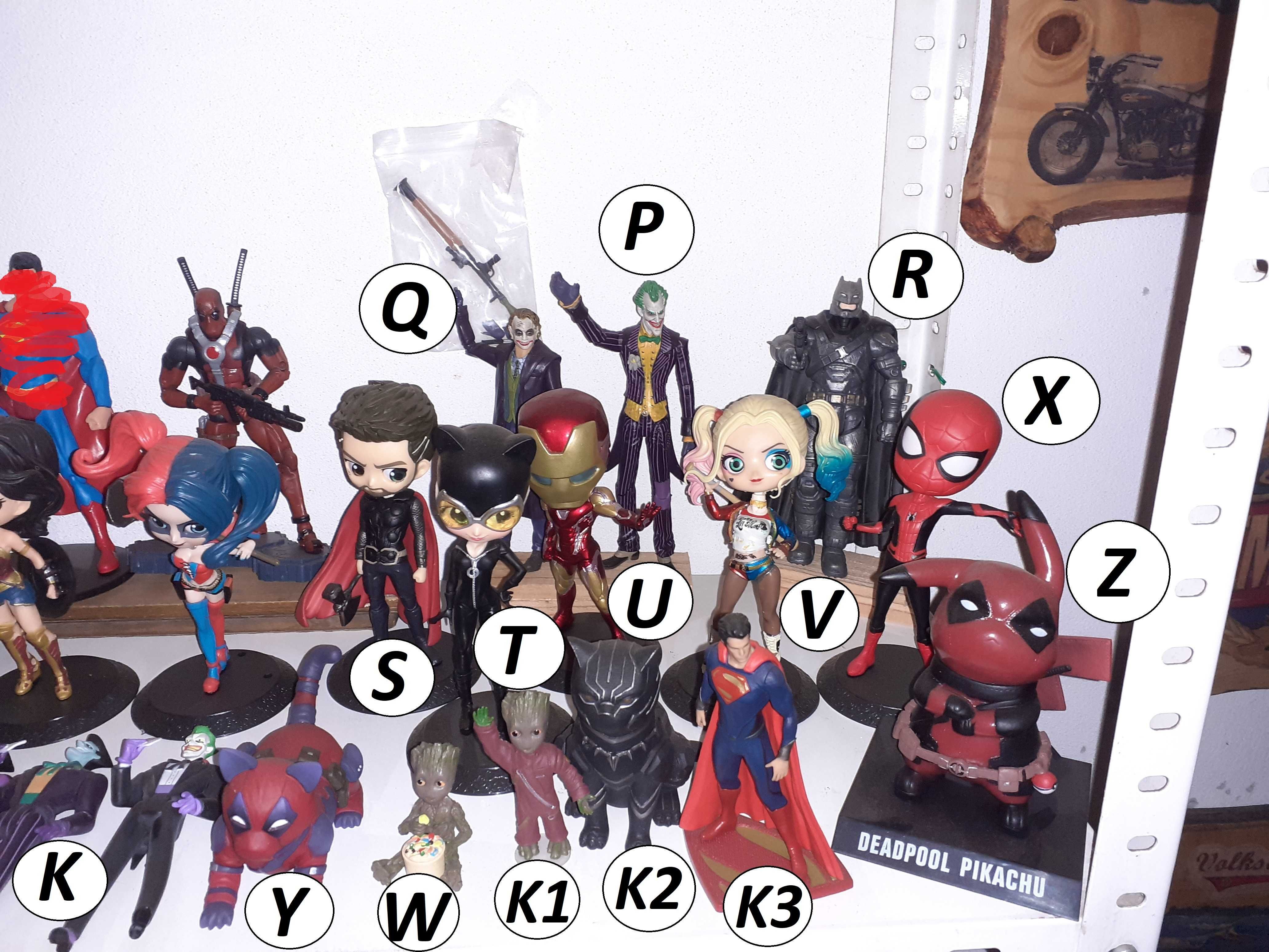 Figuras Universo Marvel e DC - Harley Quinn, Joker, Batman, Venom ...