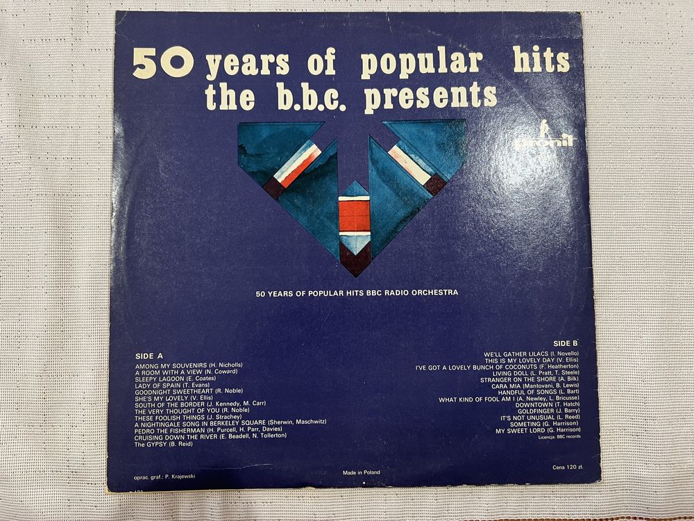 50 years of popular hits the BBC Presents Płyta winylowa vinyl