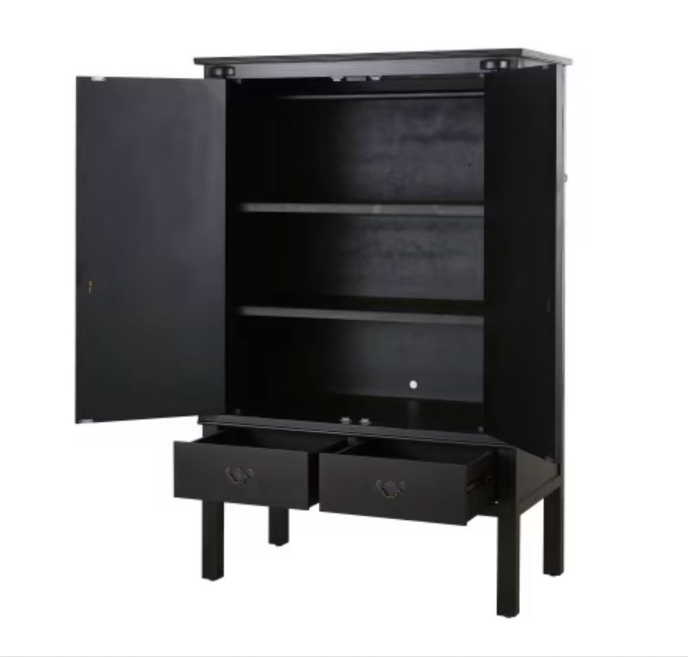 Maisons Du Monde - Armário grande 2 portas 2 gavetas preto