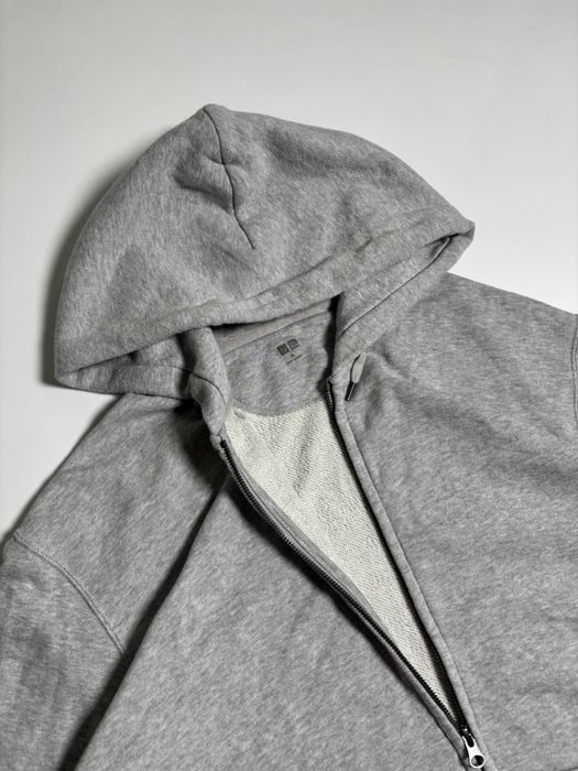 Сірий оверсайз зіп худі uniqlo oversize кофта y2k толстовка реп беггі