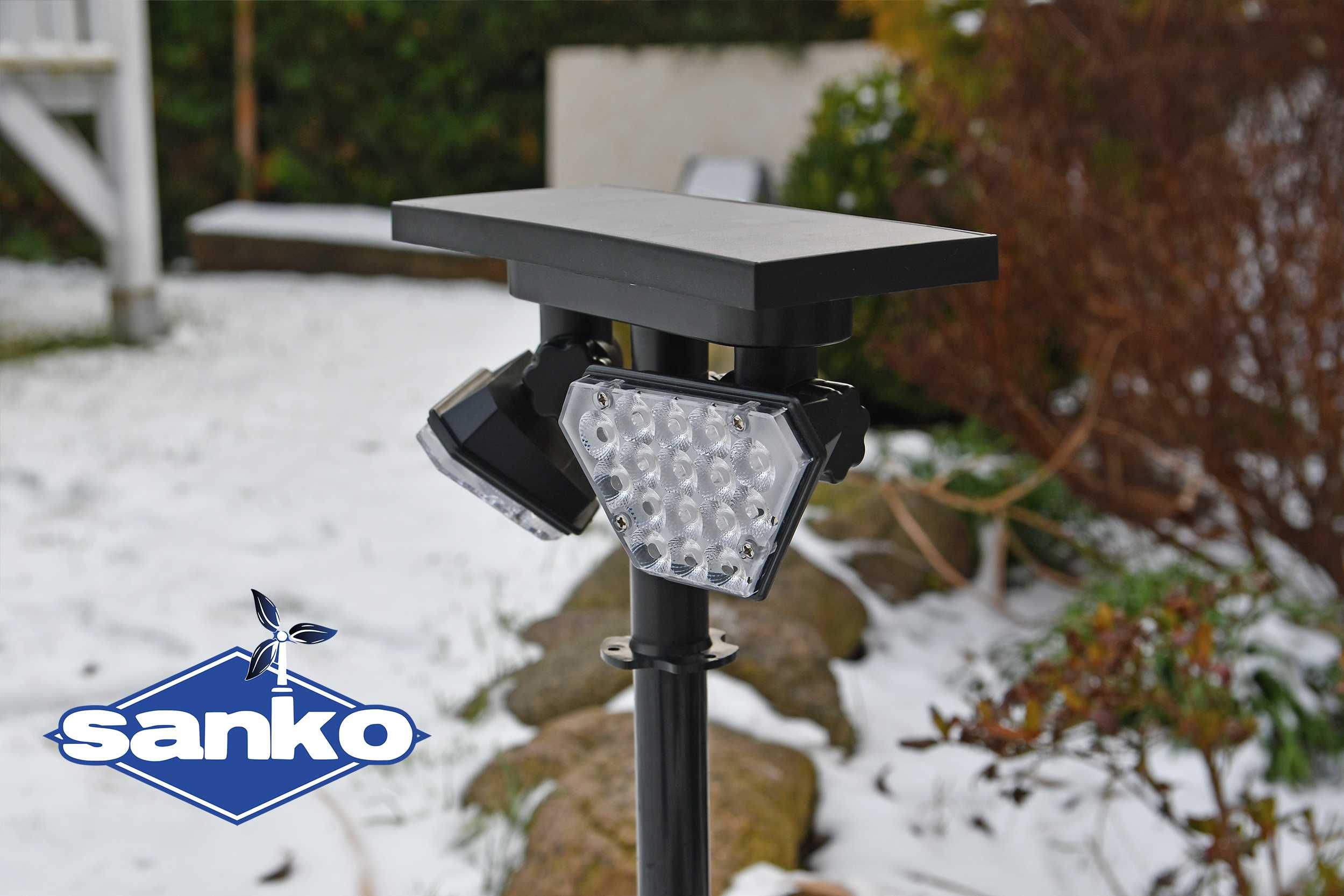 NOWOŚĆ !!! Lampa solarna LED GL0504 (2x4W) z czujnikiem ruchu