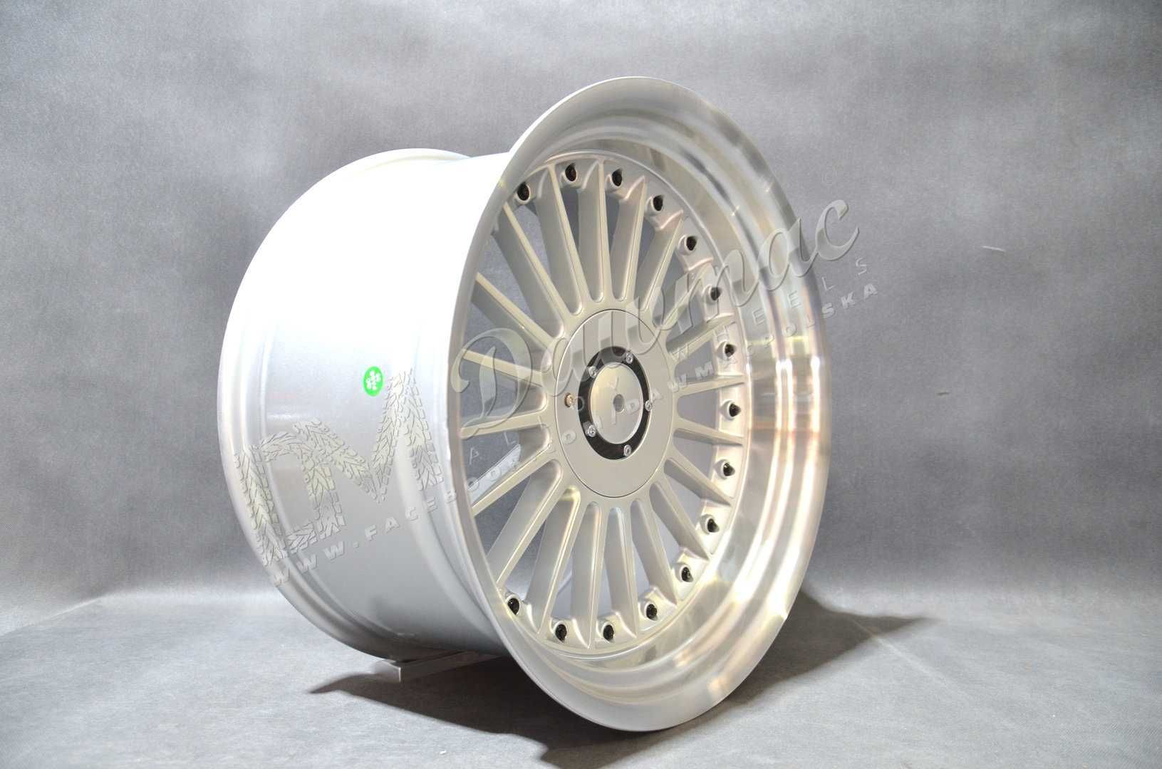 Felgi DMC03 17" 9J ET15 4x100/4x108 Silver Machined Lip + Black Rivet