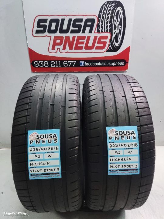 2 pneus semi novos 225-40r18 michelin - oferta dos portes 100 EUROS