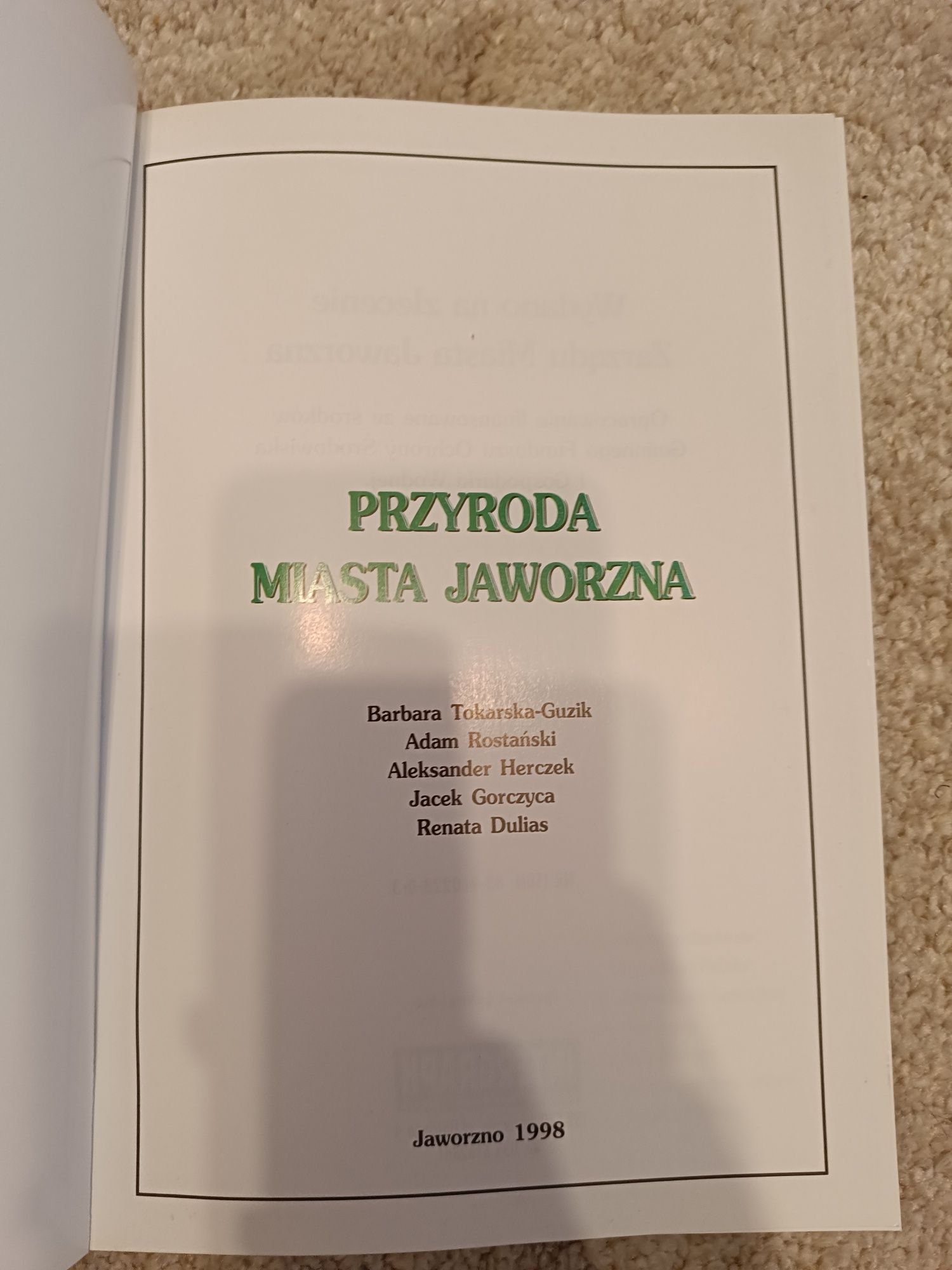 Przyroda miasta Jaworzna Guzik Rostanski Herczek Gorczyca 1998