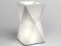 Biała donica LED 70x40cm