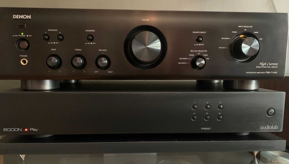 Odtwarzacz sieciowy Audiolab 6000N + Wzmacniacz Denon PMA-710 AE