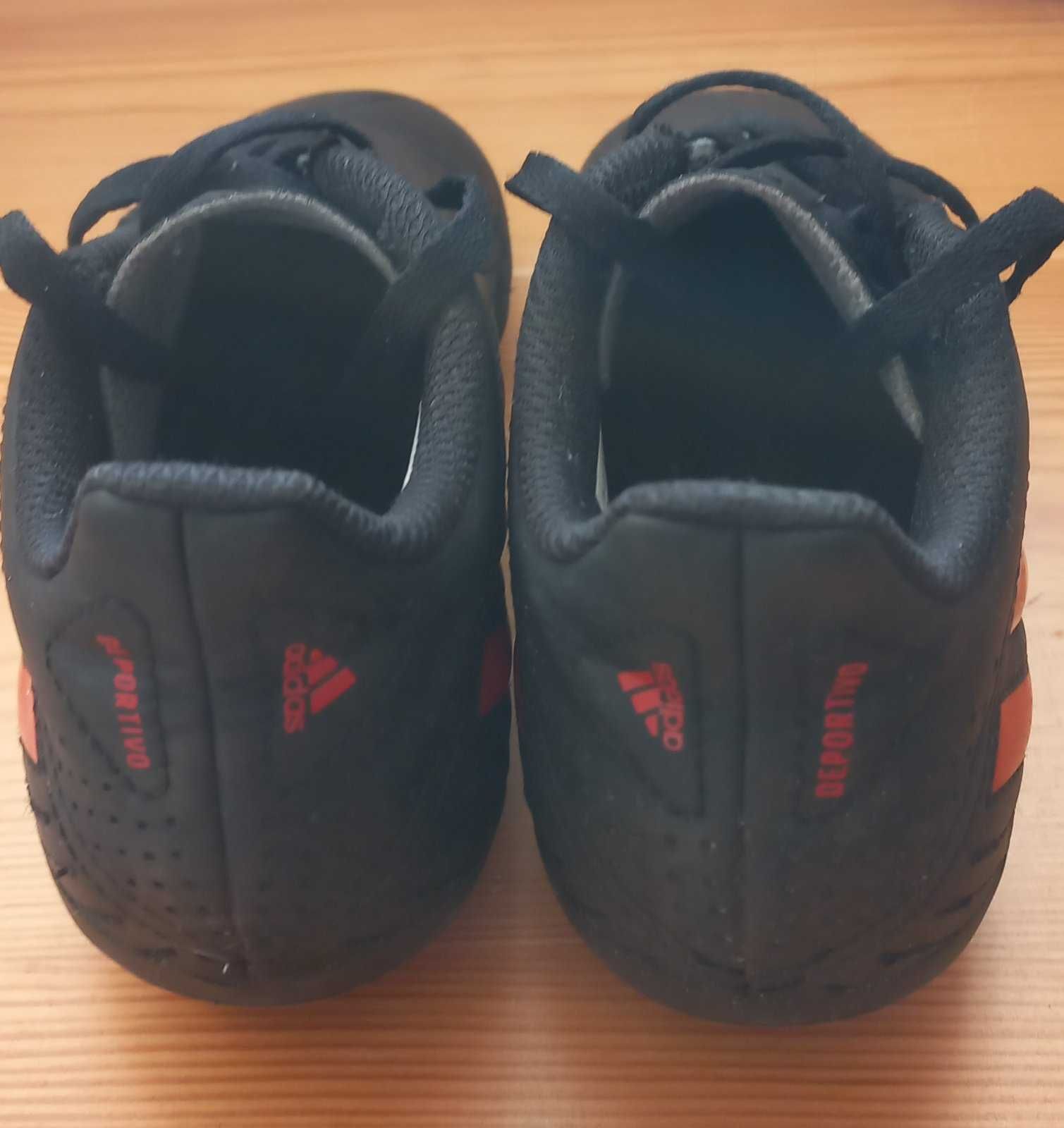 Чорні дитячі футбольні бутси ADIDAS Deportivo FxG,  устілка 18,5 см
