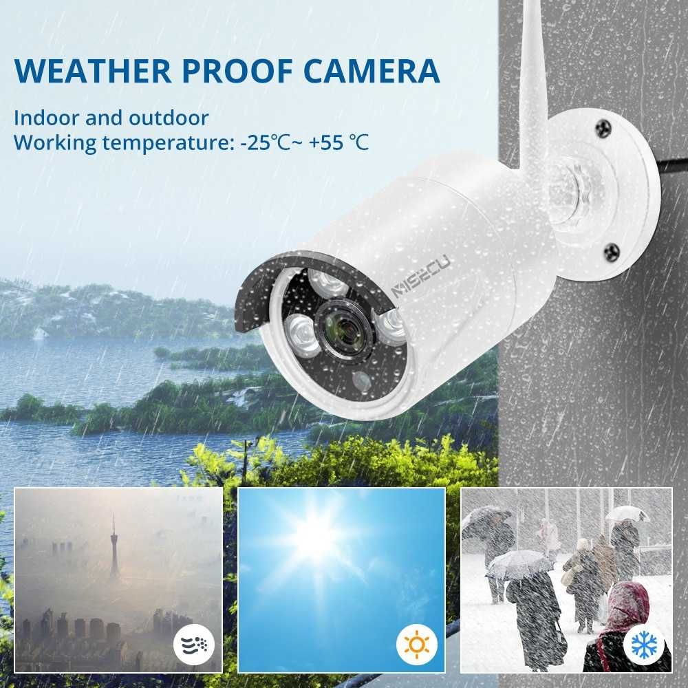 Sistema Video Vigilância 4 Cameras WIFI 1560P ULTRA HD - NOVO