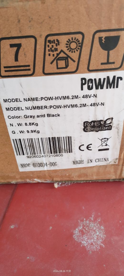 Новий гібридний сонячний інвертор powmr 6.2 kw, 48v.