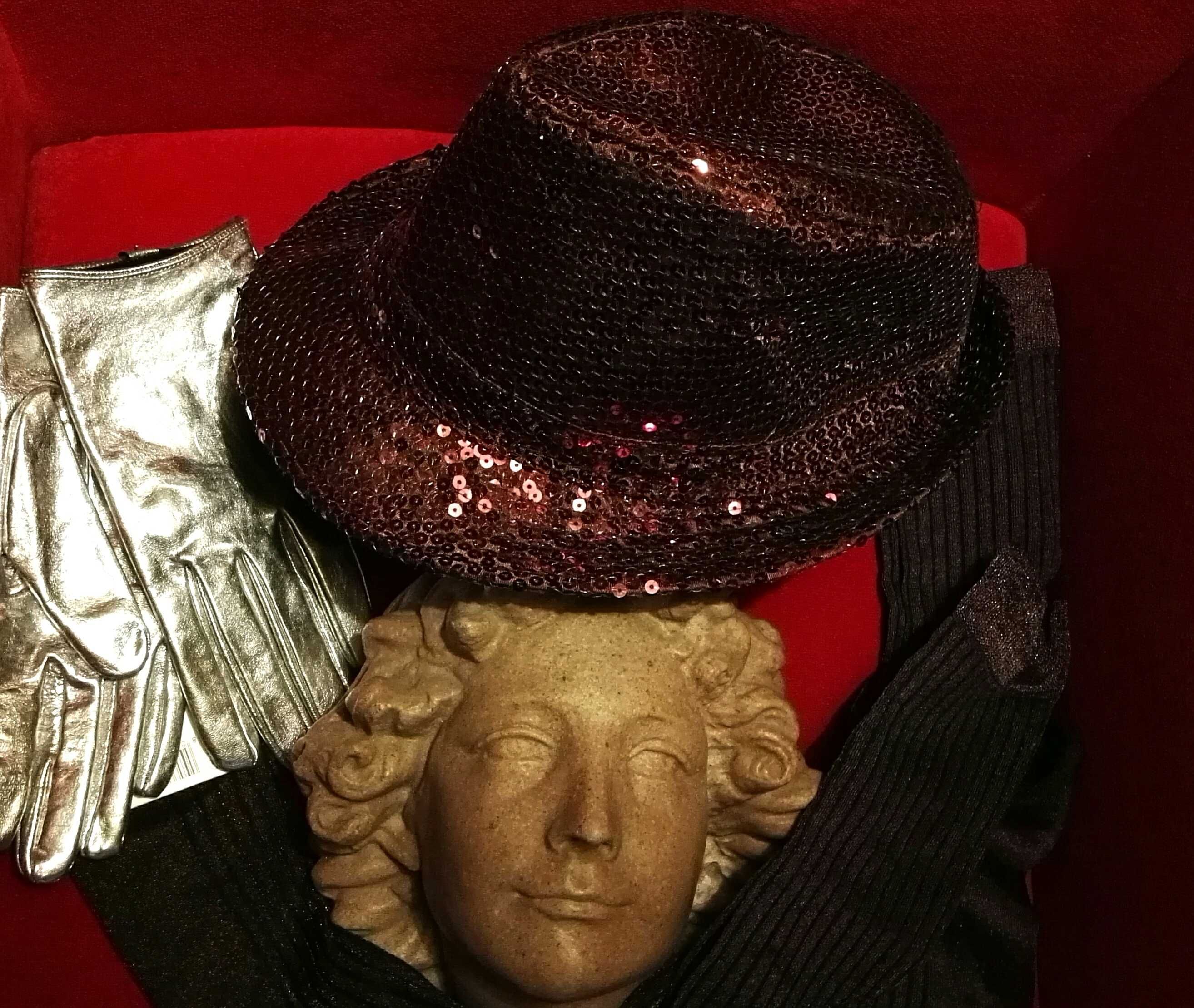 kapelusz cekiny wieczorowy bal Sylwester Karnawał