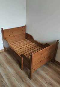Łóżko drewniane dziecięce rosnące + stelaż + materac