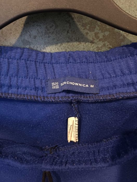 Spodenki dresowe granatowe męskie Szachownica M