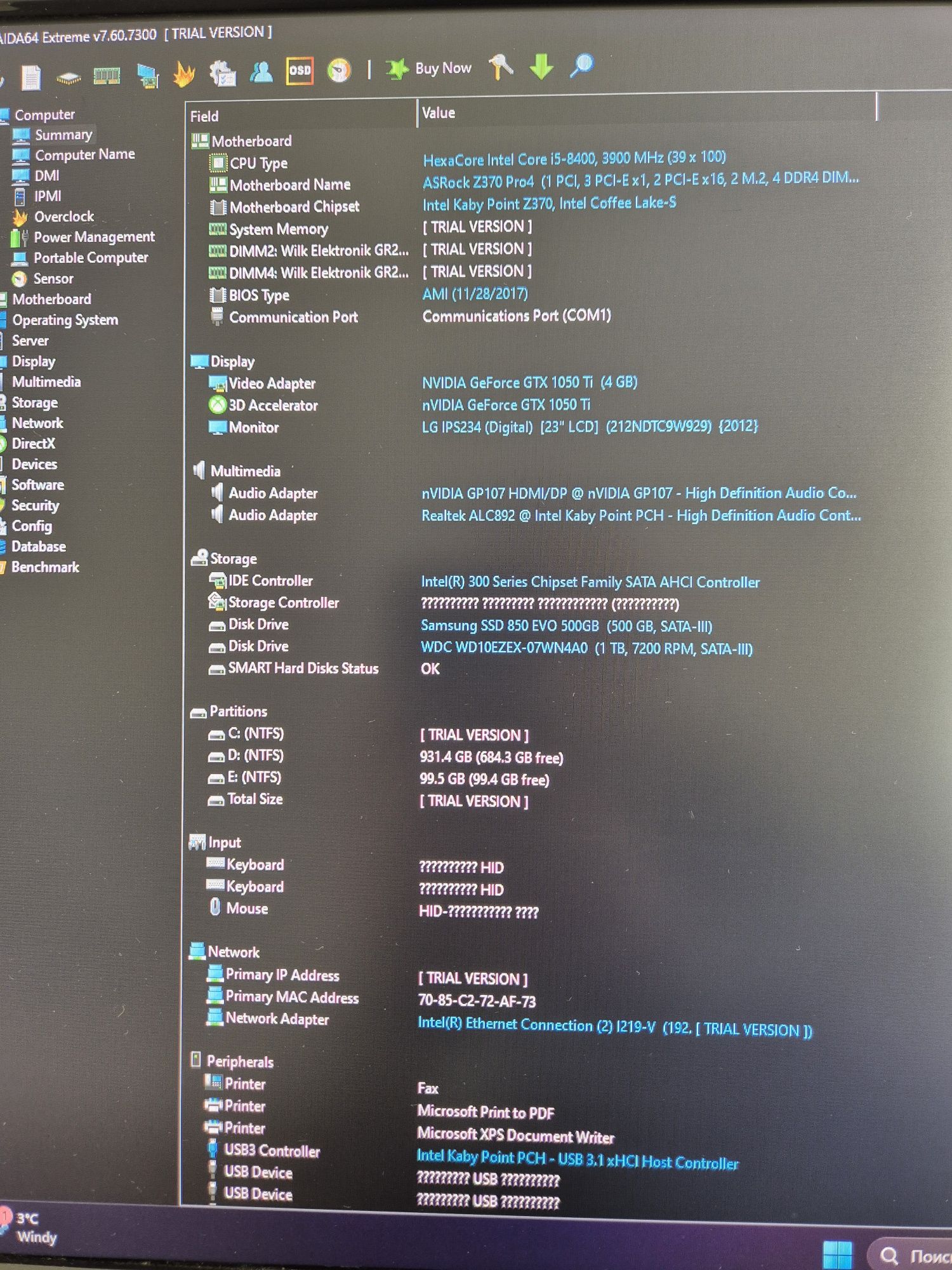 Системний блокCore i5 8400 Игровий  Dukase V3 ПК