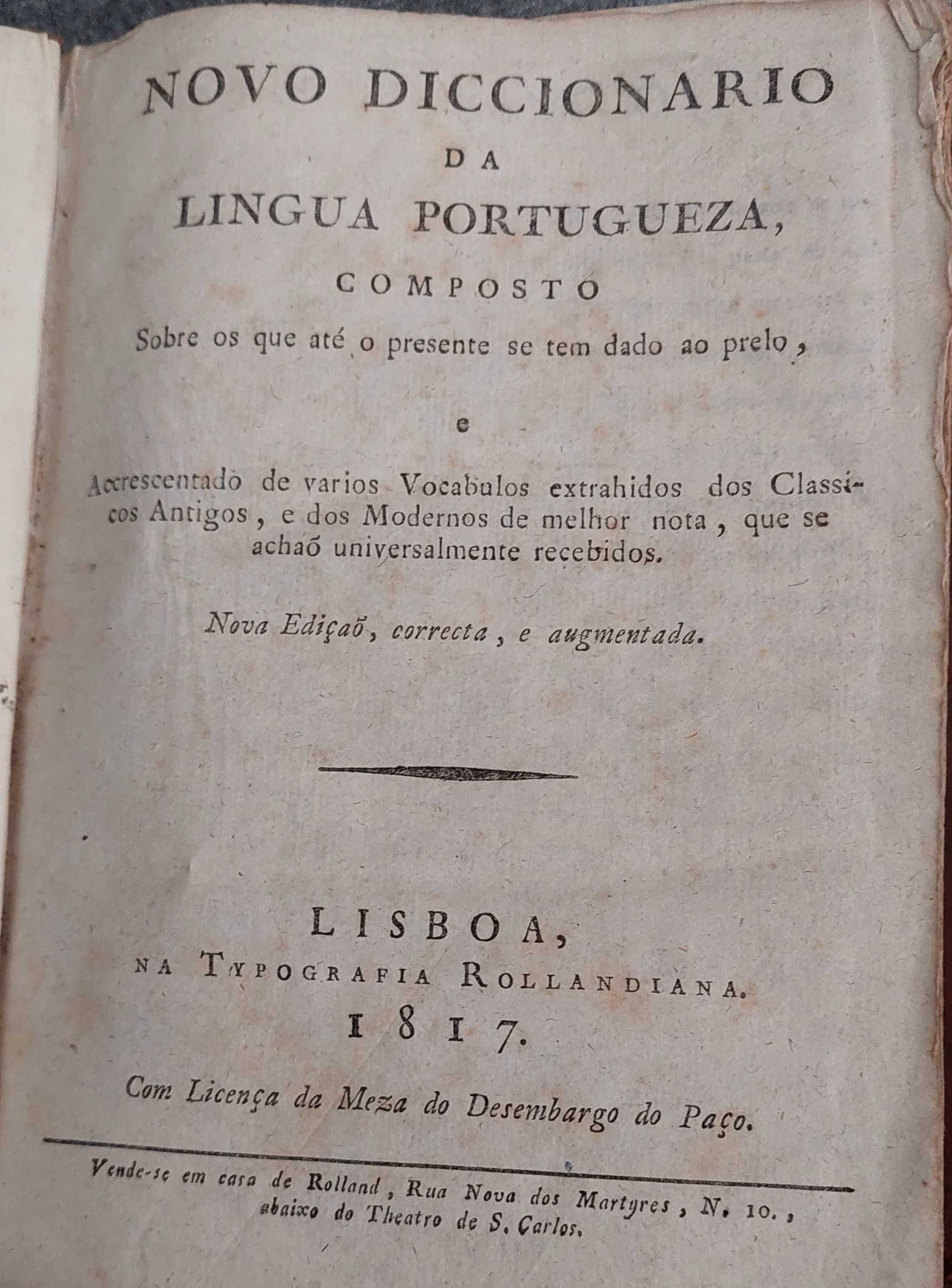 1817 dicionário  de A a Z