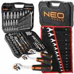 NEO ZESTAW KLUCZY NASADOWYCH 219EL 1/2&quot; 1/4&quot; 3/8 TORX BITY 6-22mm PŁ-OCZ