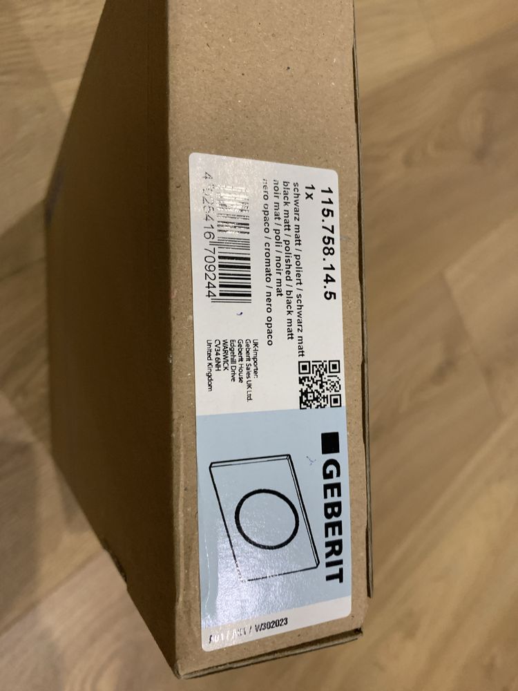 Placa de descarga Geberit Sigma 10 preta NOVA