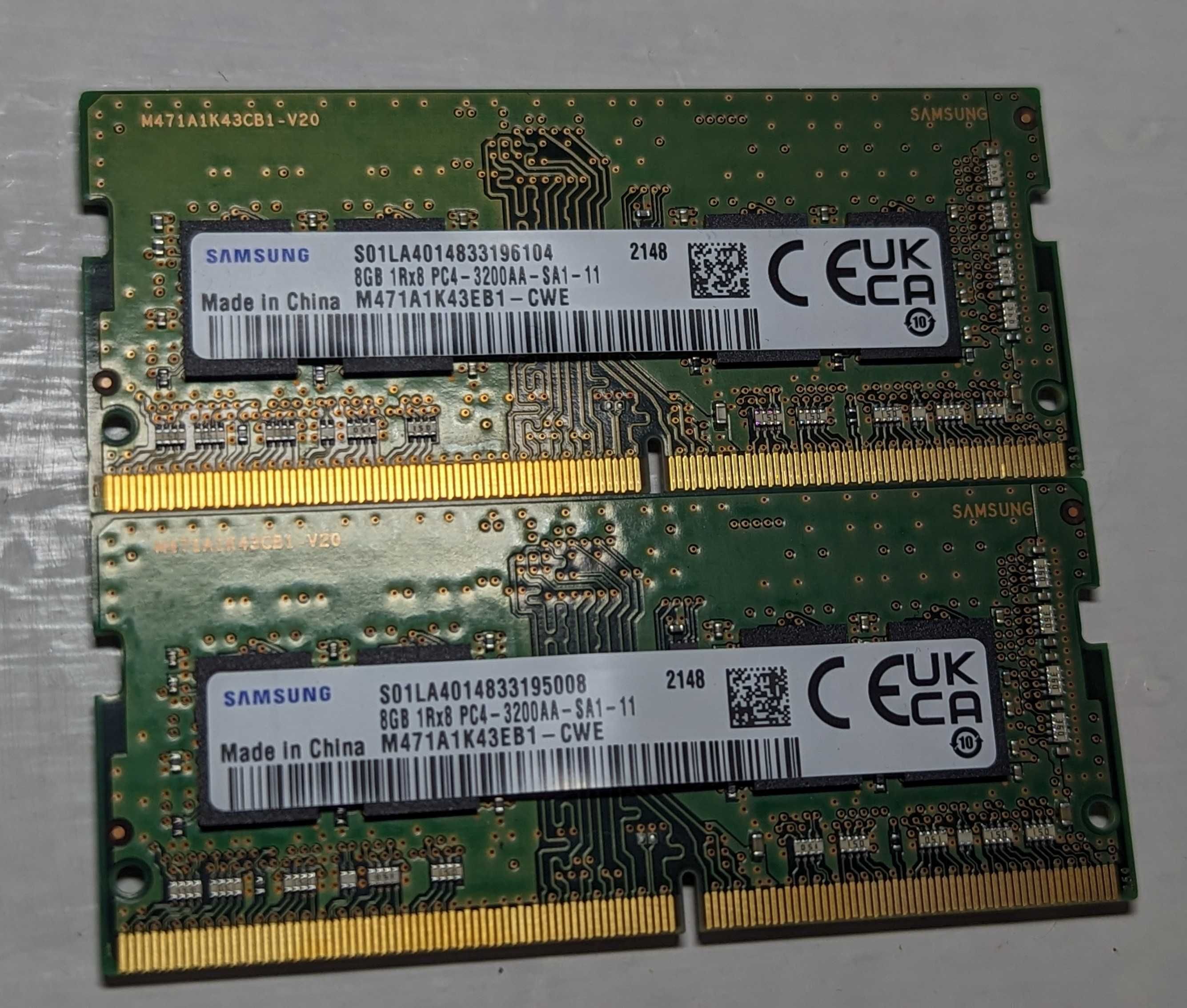 Оперативна пам'ять в ноутбук RAM 16 GB Samsung (2х8GB)