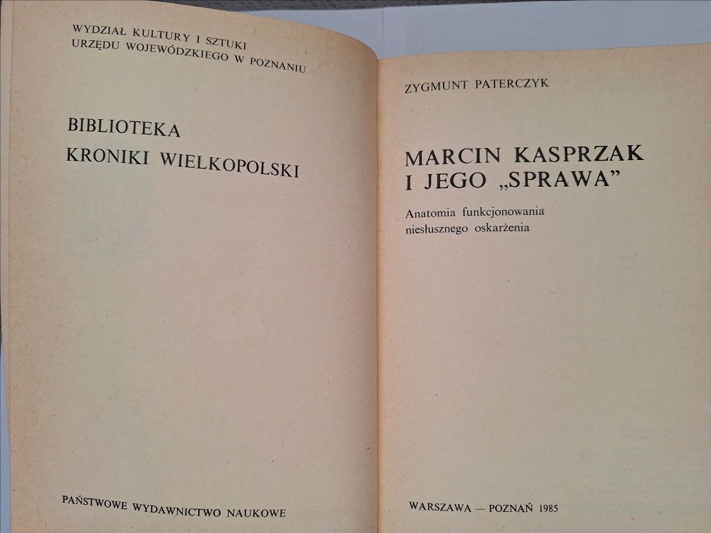 Marcin Kasprzak i jego "Sprawa", Zygmunt Paterczyk