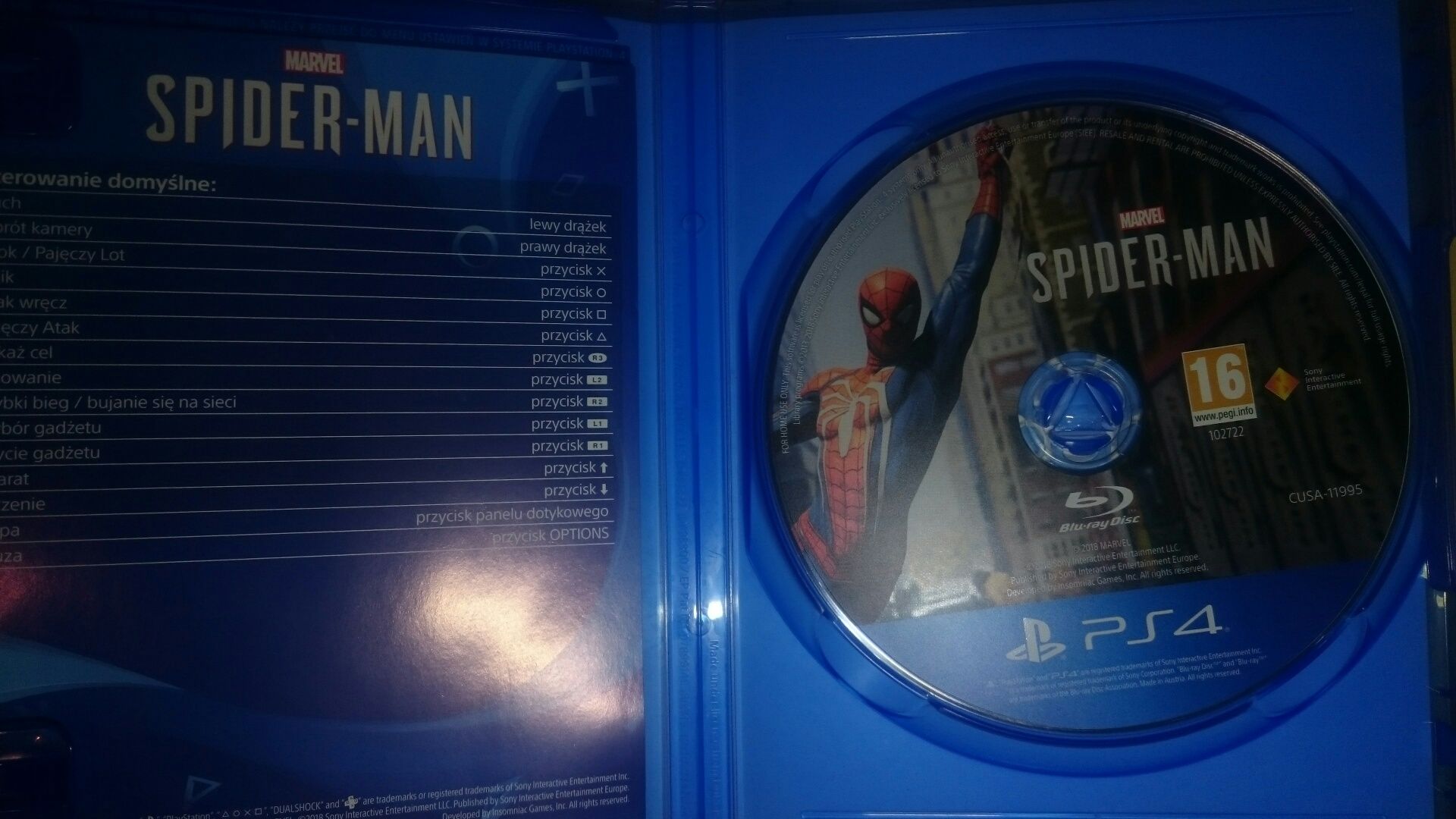 Gra Spiderman PS4 Playstation 4 polska wersja gta marvel Spider-man