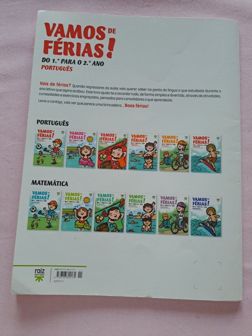 Livro - Vamos de férias  do 1 para o 2 ano