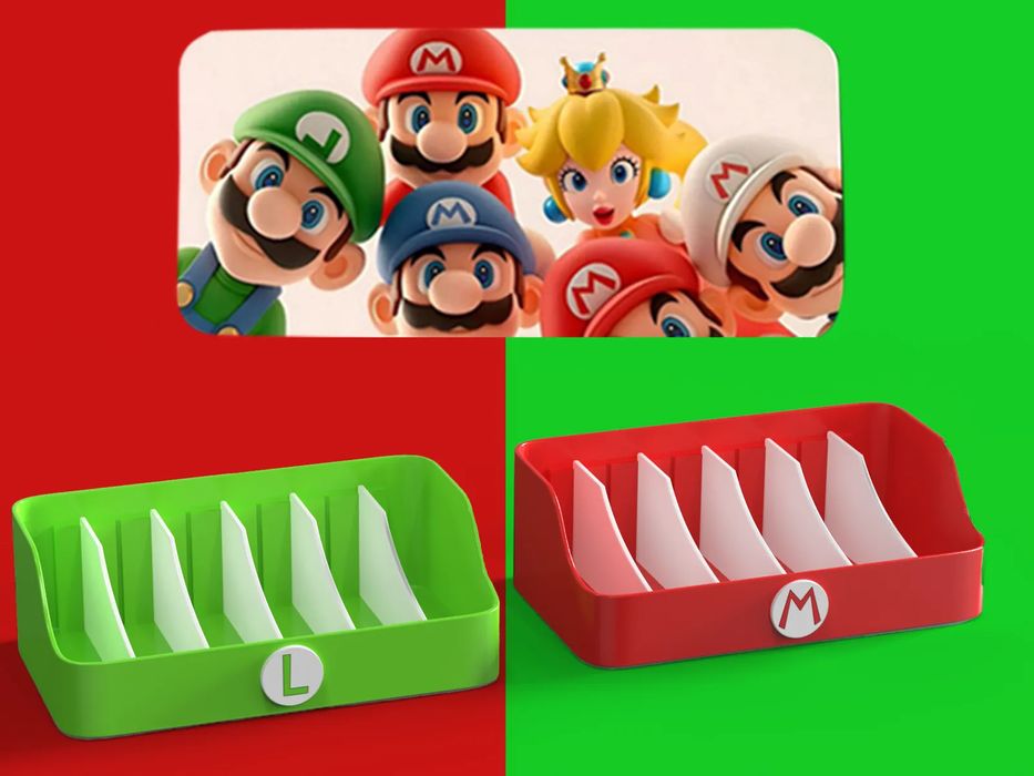 Caixa Organizadora Mario & Luigi (Logótipo) com Divisórias