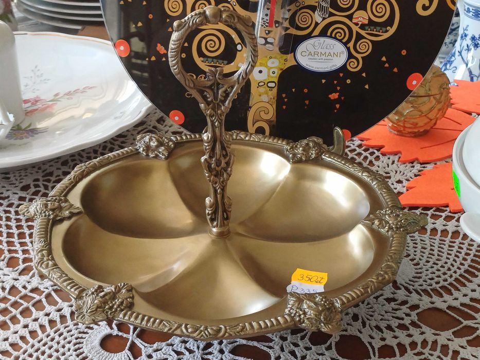 Patera metal - mosiądz, nowa śred.28cm. (P.335)