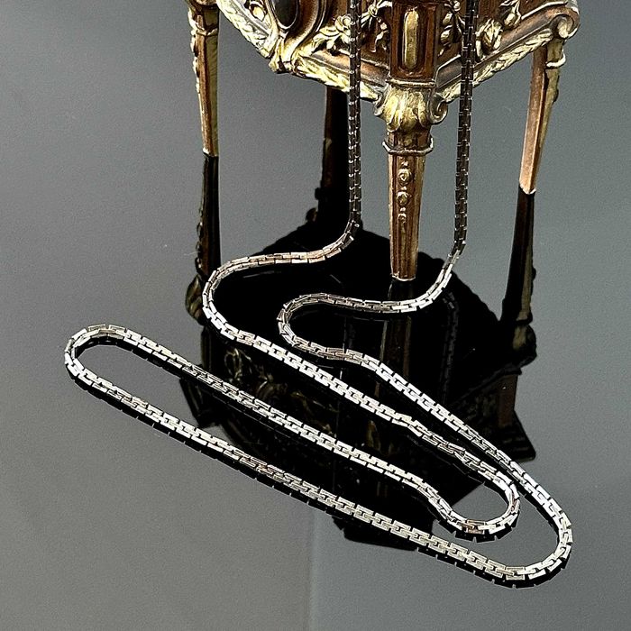 Srebrny łańcuch Art Deco z ok. 1920 roku, wykonany z srebra próby 835