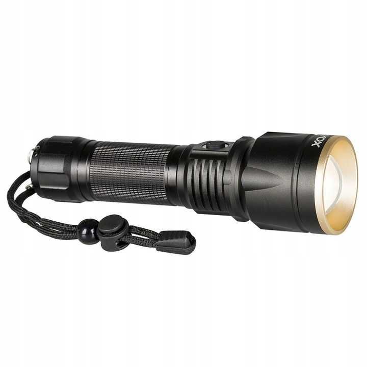 ZESTAW Latarka LED taktyczna MOCNA aluminiowa ZOOM przybliżenie 1200lm
