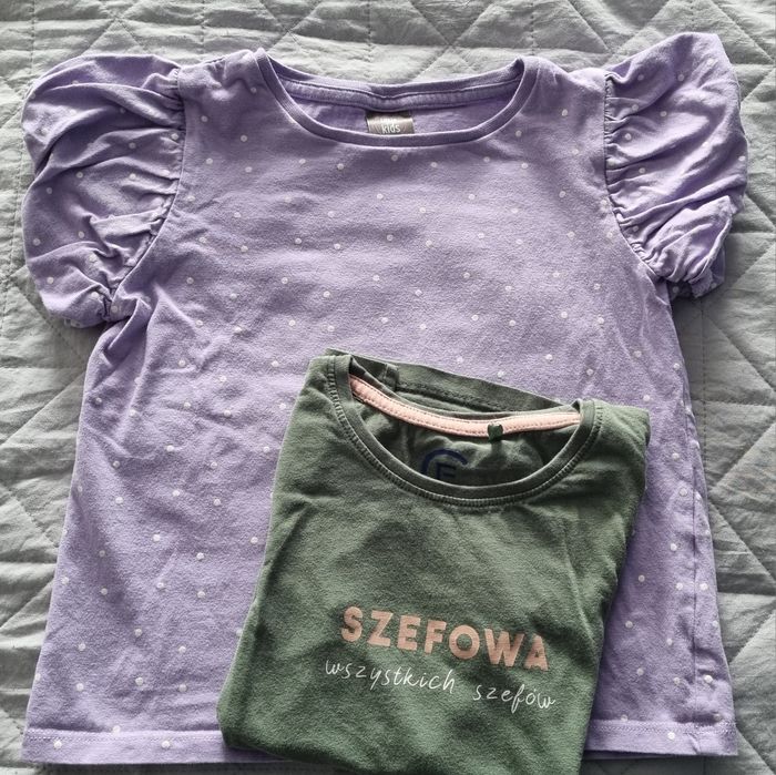 2 koszulki 110 dla dziewczynki