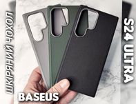 Чехол Baseus на Samsung S24 Ultra кожаный чохол шкіряний протиударний