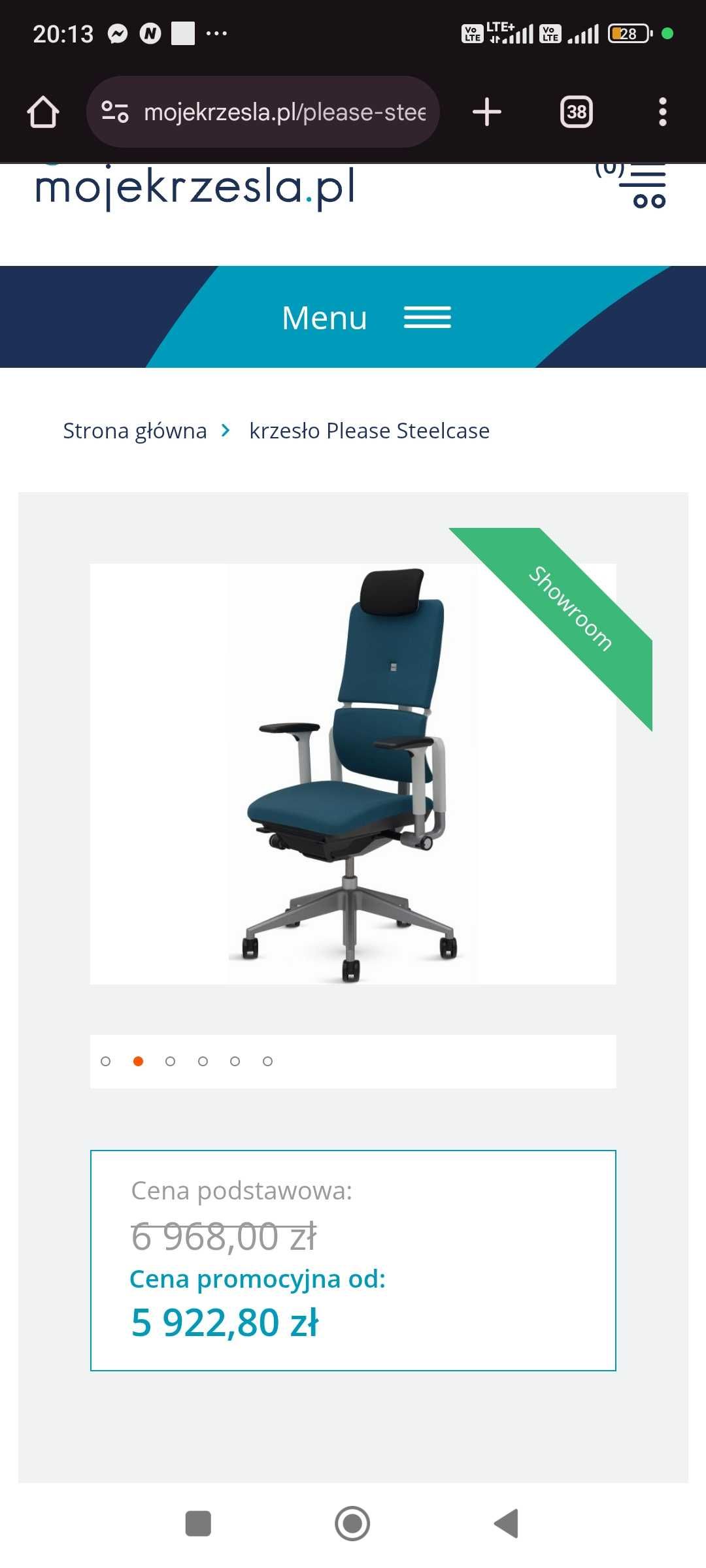 2x Steelcase Please v2 z zagłówkiem